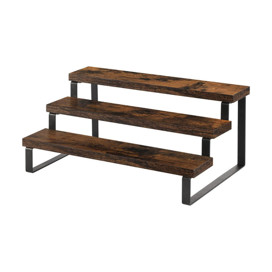 Wooden Display Riser Stand / 3 Tier,brown