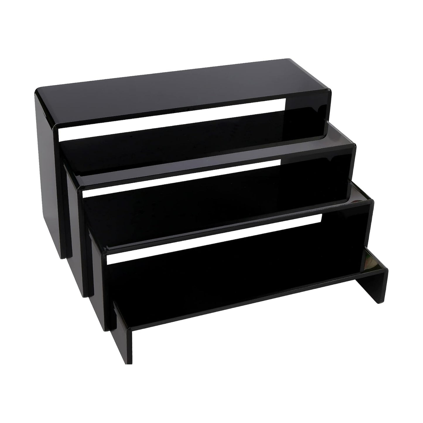 4-Level Tiered Display Stands for Cupcakes / Black / Set of 4