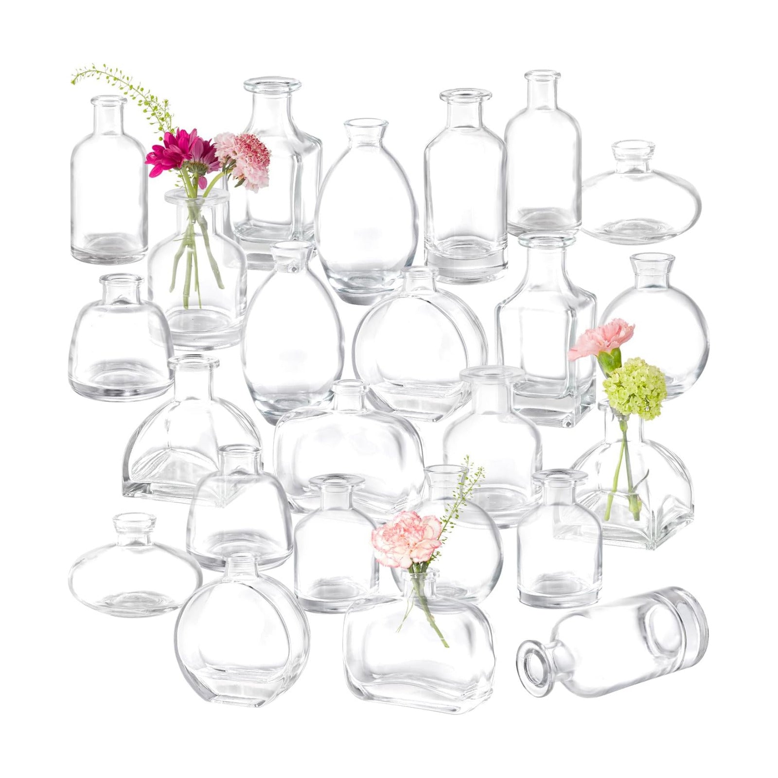 Glass Bud Vase in Bulk / Clear / Set of 24
