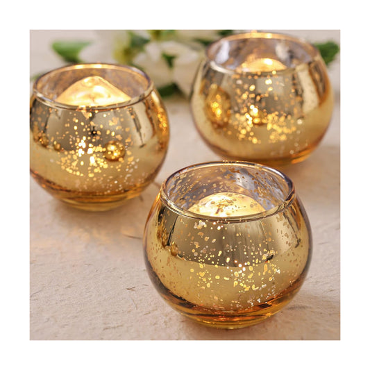 Volens 24PCS Gold Votive Candle Holders for Table Centerpieces