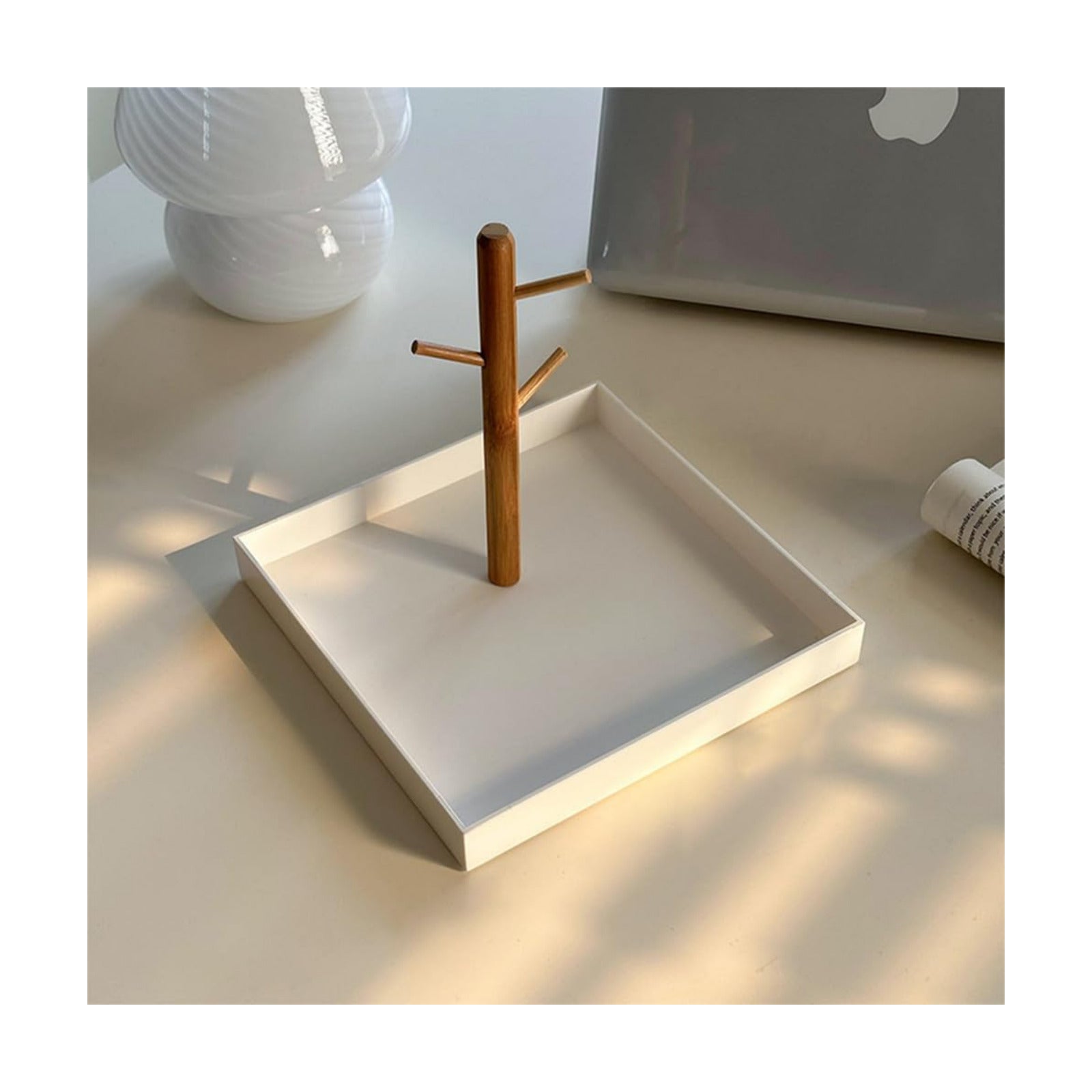 Wood 3-Tier Hanging Organizer / White Square