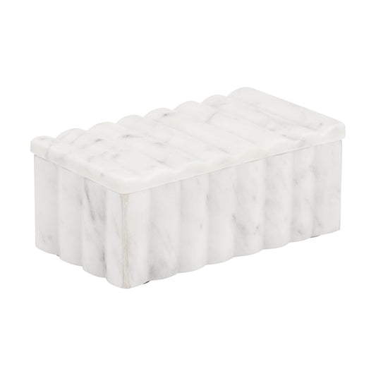 Sculpted Fluted Home Organizer Keepsake Boxes for Jewelry