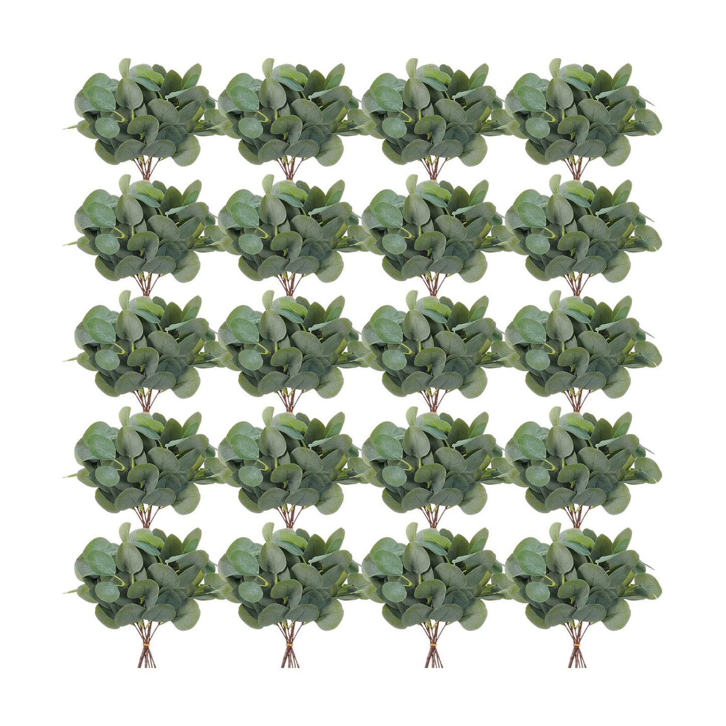 Artificial Eucalyptus Stems Leaves Bulk Tall Dollar Eucalyptus / Silver / 11.8 Inch / Set of 300
