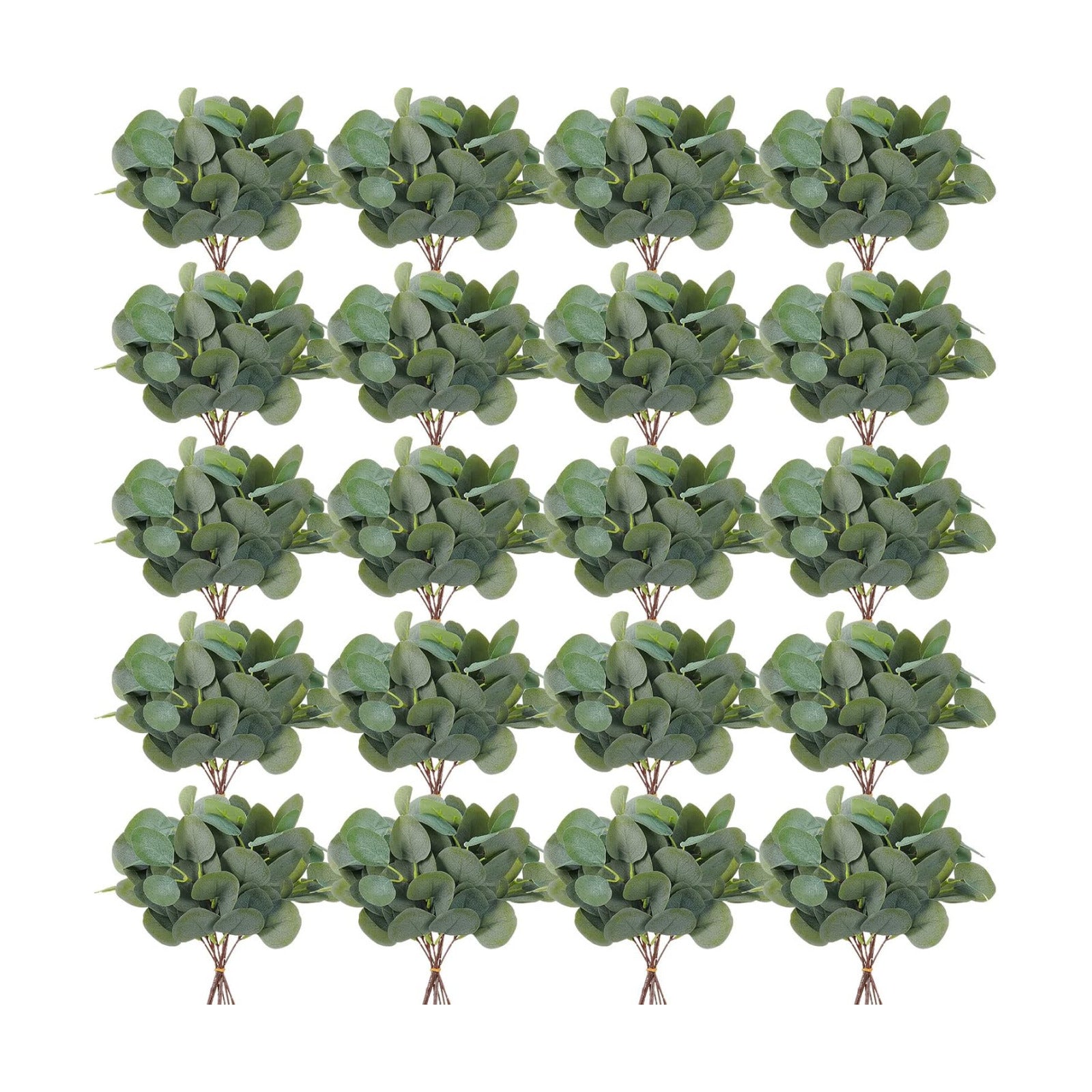 Artificial Eucalyptus Stems Leaves Bulk Tall Dollar Eucalyptus / Silver / 11.8 Inch / Set of 300