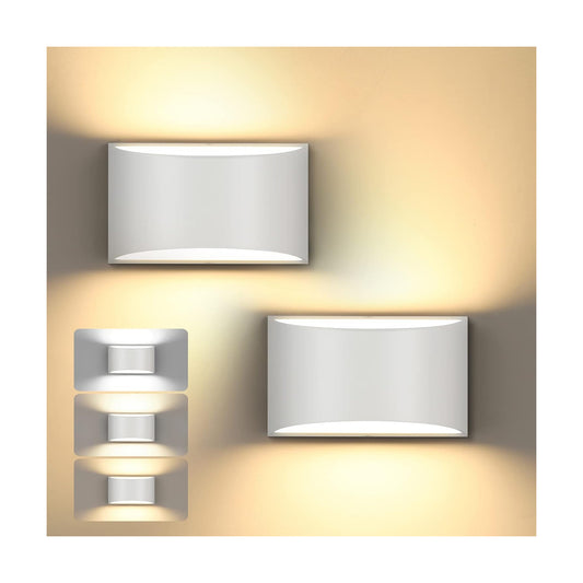 TRLIFE Dimmable Wall Sconces, 3000K/4000K/6000K Selectable Modern Wall Sconce 12W LED Aluminum Wall Mounted Light Set