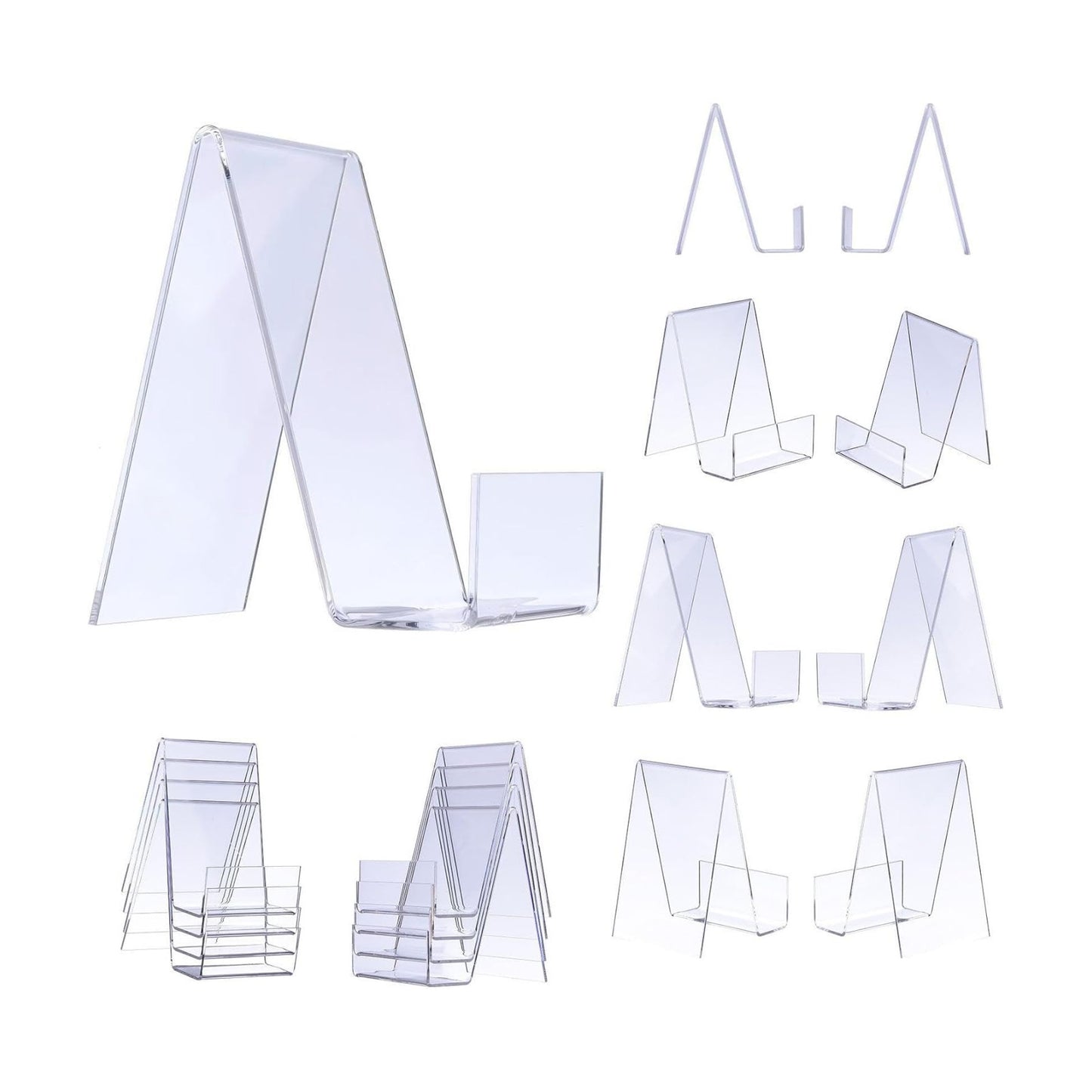 Clear Acrylic Book Stands for Display Album / Clear Large / Set of 10
