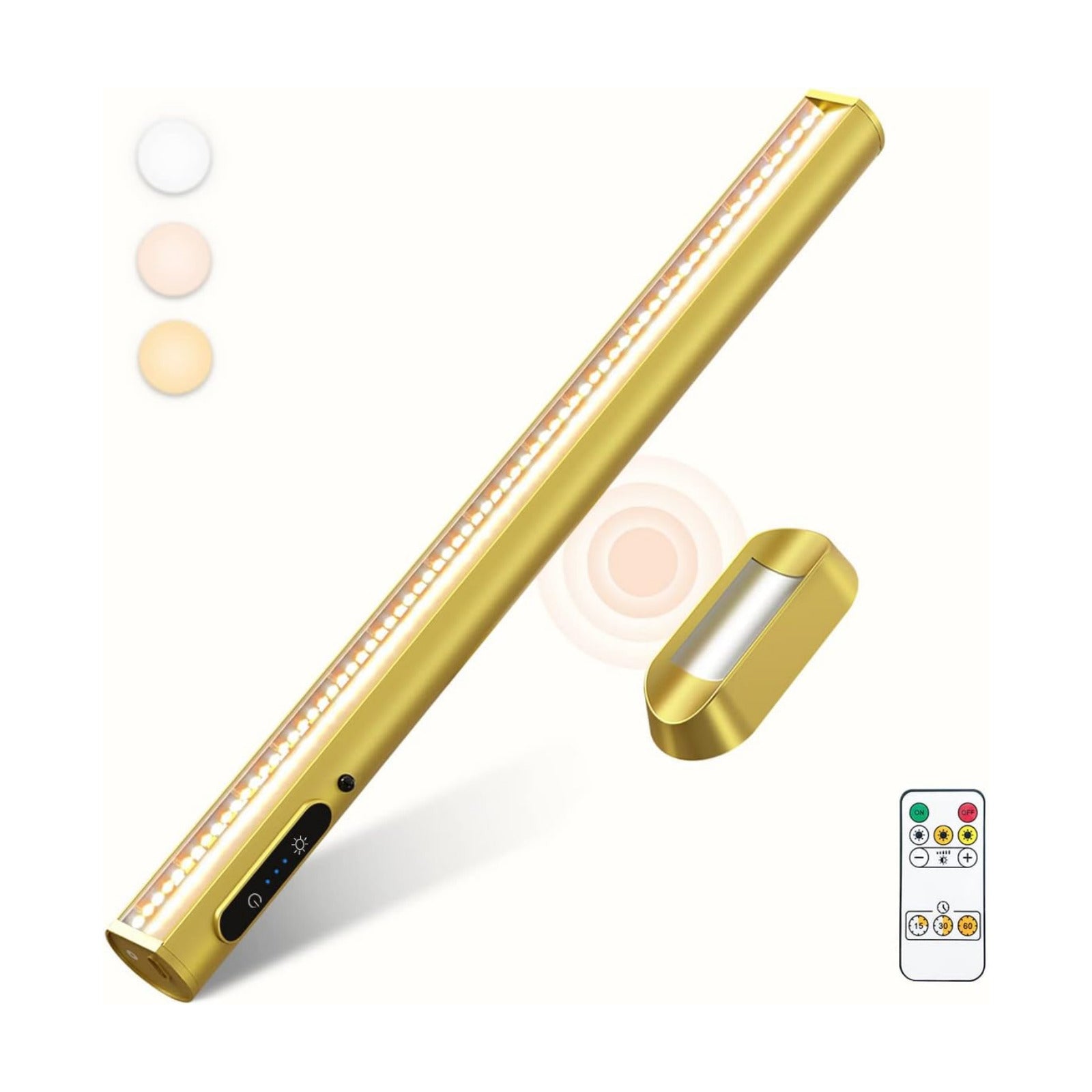 Rechargeable Magnetic LED Light Bar, 4000mAh Wireless Closet Light | Under Cabinet Lighting, Battery Powered Operated