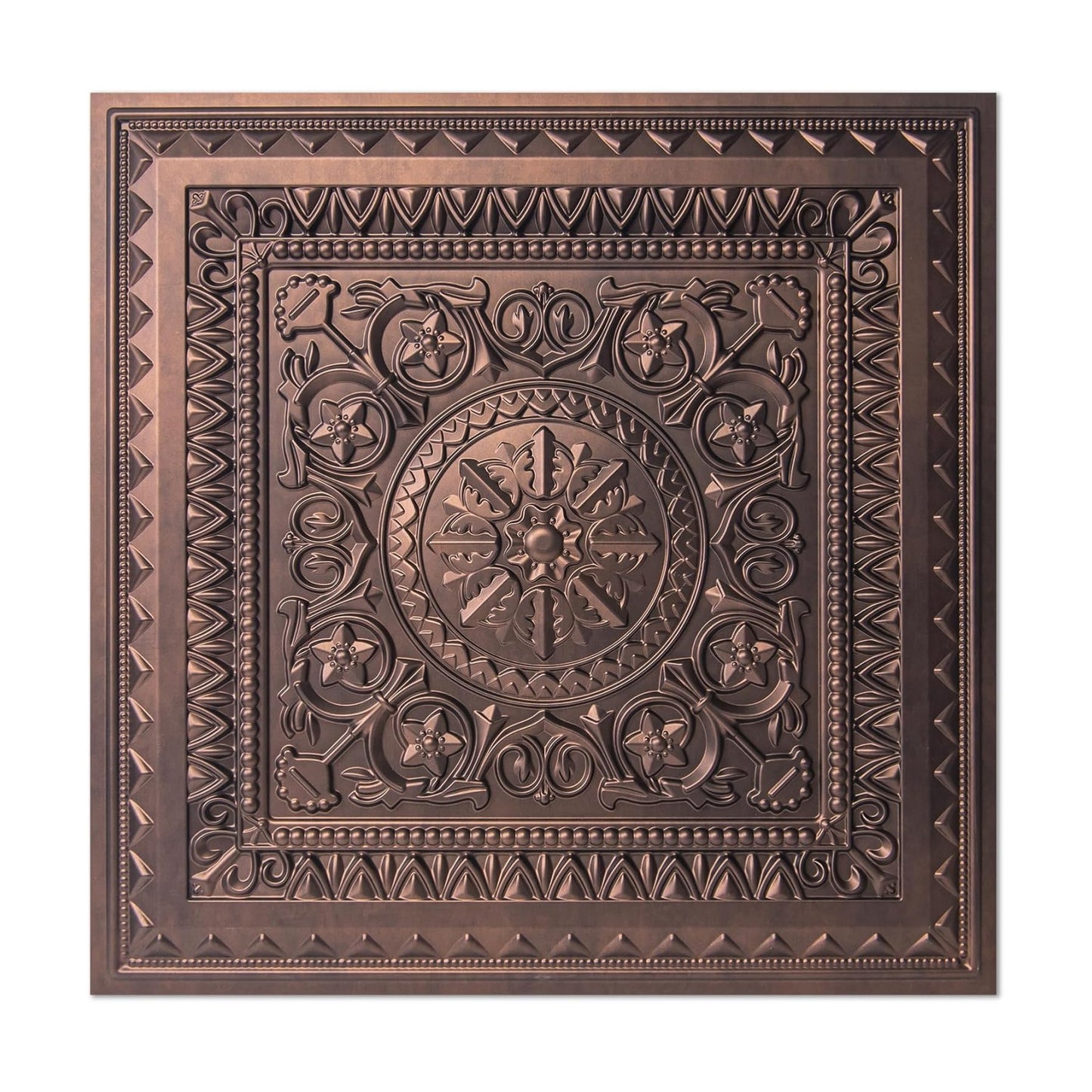 Drop Ceiling Tiles / 24 x 24 / Antique Copper / Set of 12