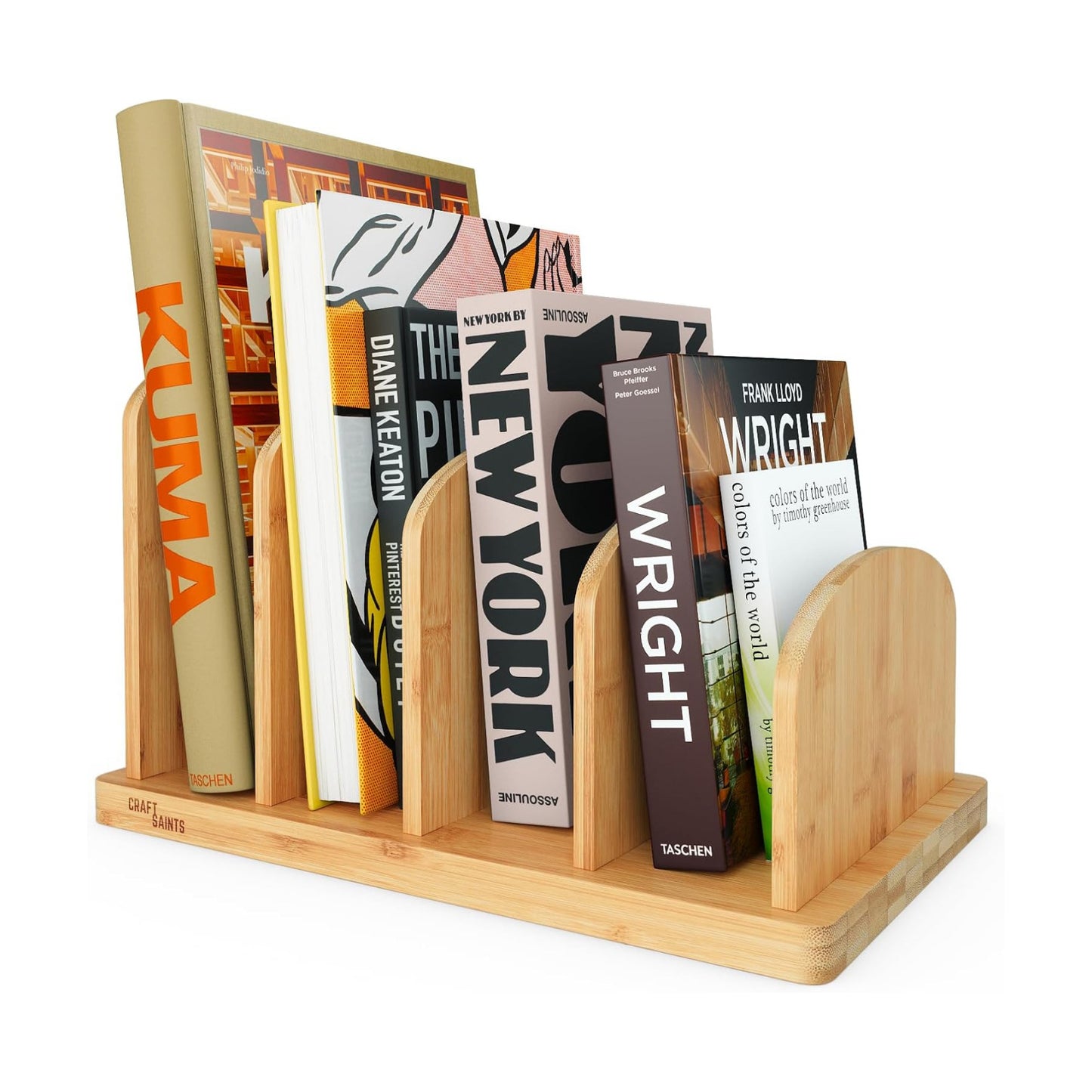 Cook Book Organizer, 4 Sections, Recipe Book Holder Rack, Tabletop Stand for Convenient Cookbook Storage, Vertical Cook