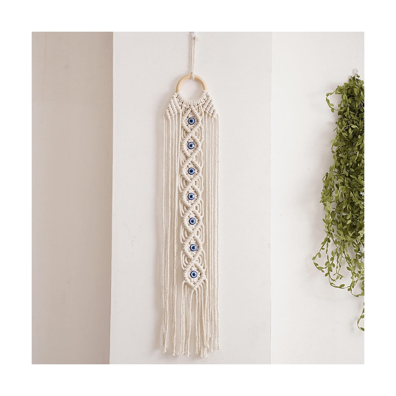 Boho Macrame Wall Hanging / 27.56" L x 5.51" W