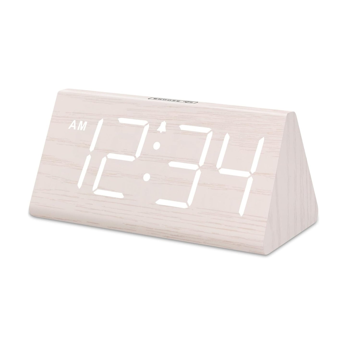 DreamSky Wooden Digital Alarm Clock for Bedrooms with Large Numbers