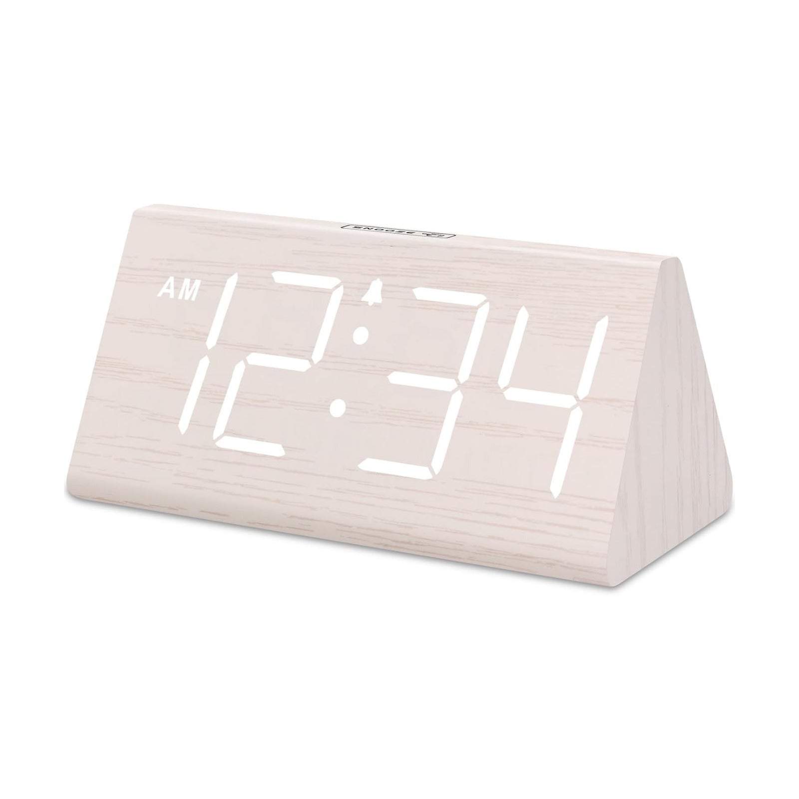 DreamSky Wooden Digital Alarm Clock for Bedrooms with Large Numbers