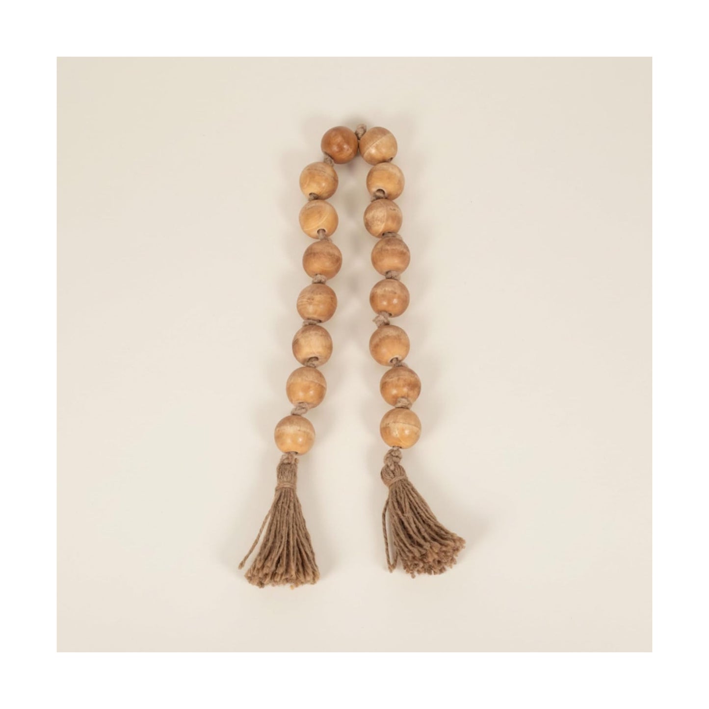 Wood Decorative Objects Bead Garland / Brown / 1.25" H