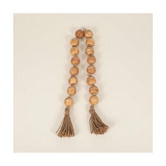 Wood Decorative Objects Bead Garland / Brown / 1.25" H