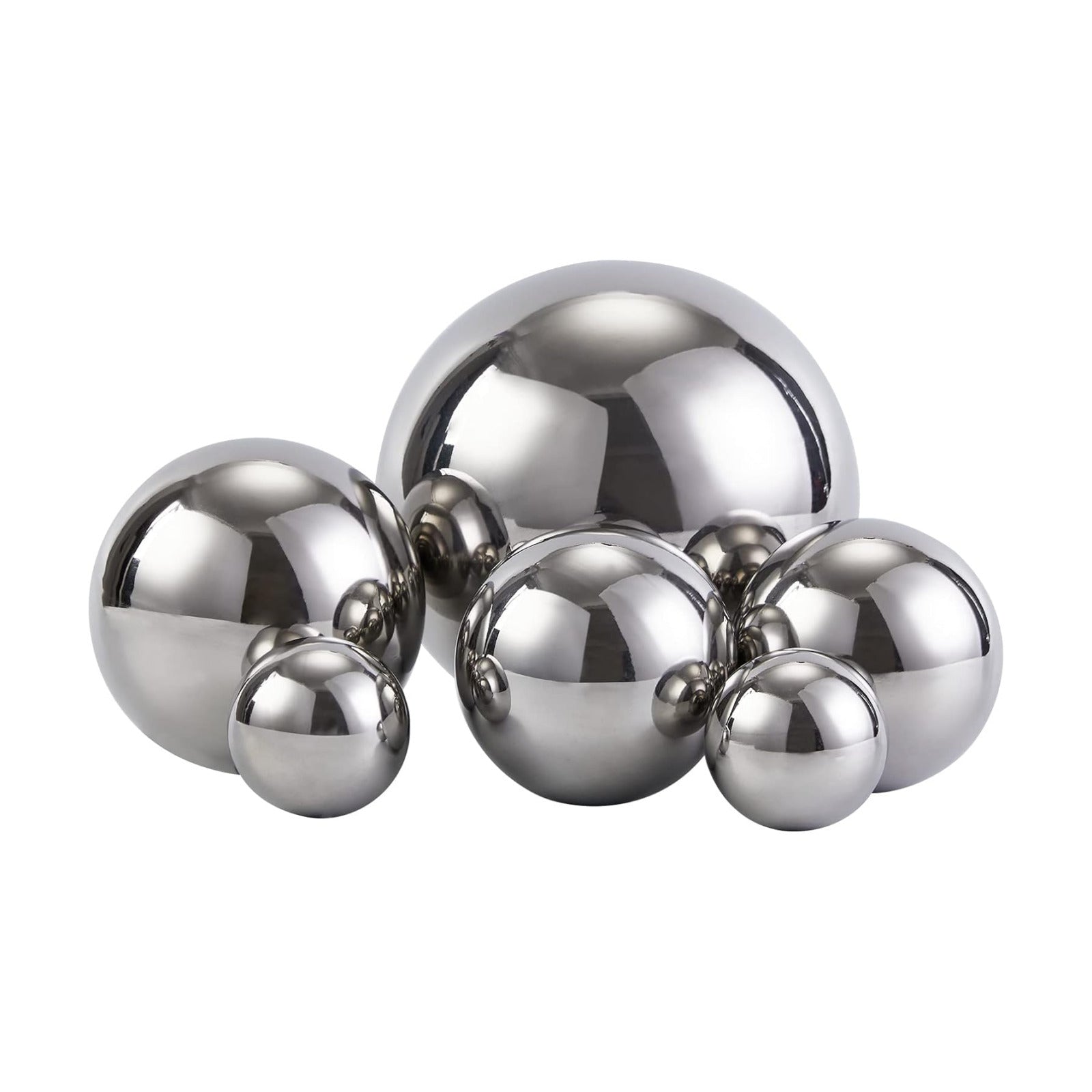 Stainless Steel Decorative Balls / 6 x 1 / MIX / Set of 6