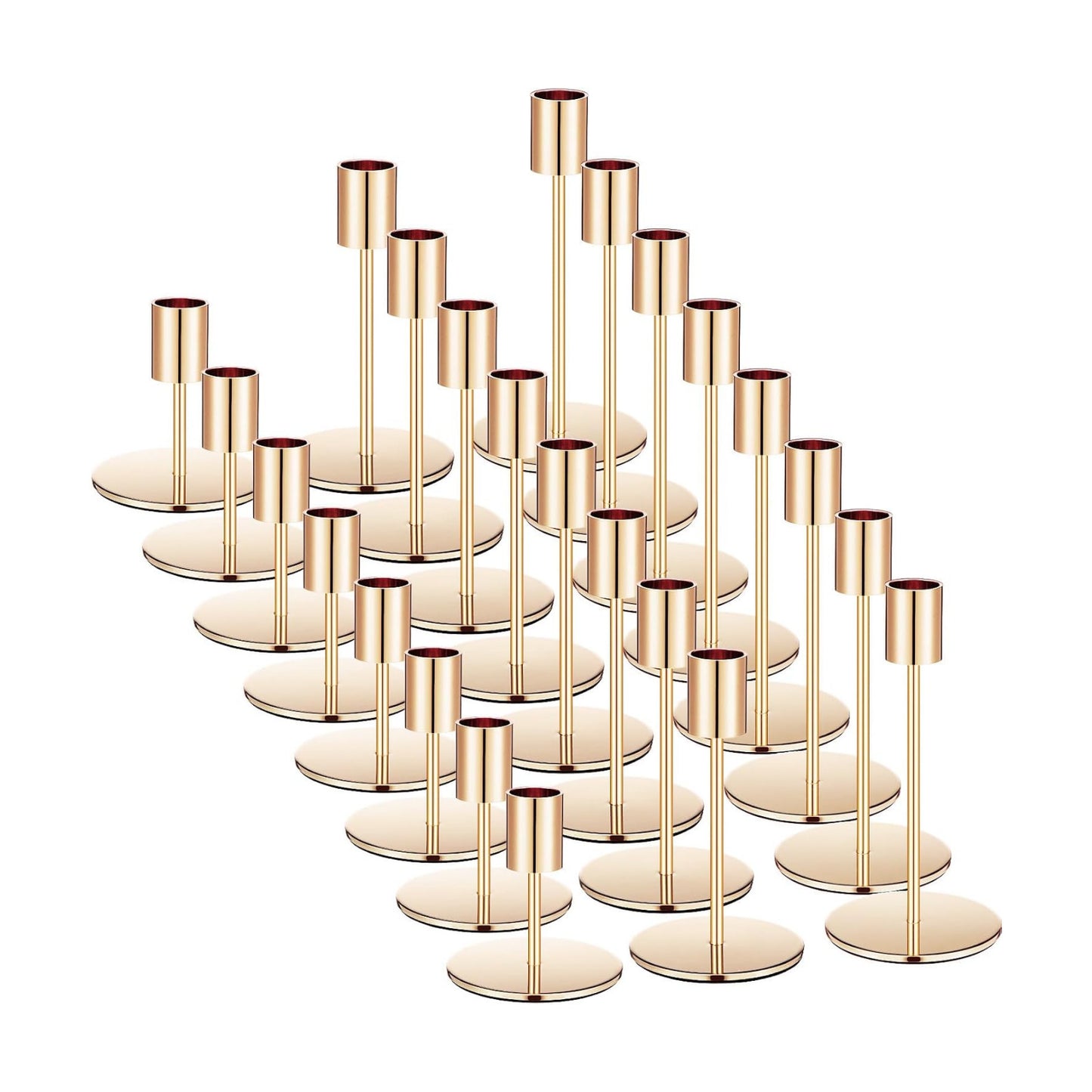 Sieral Candle Holders Bulk Taper Candlesticks Holders Set Modern Decorative Metal Candelabras for Wedding Anniversary