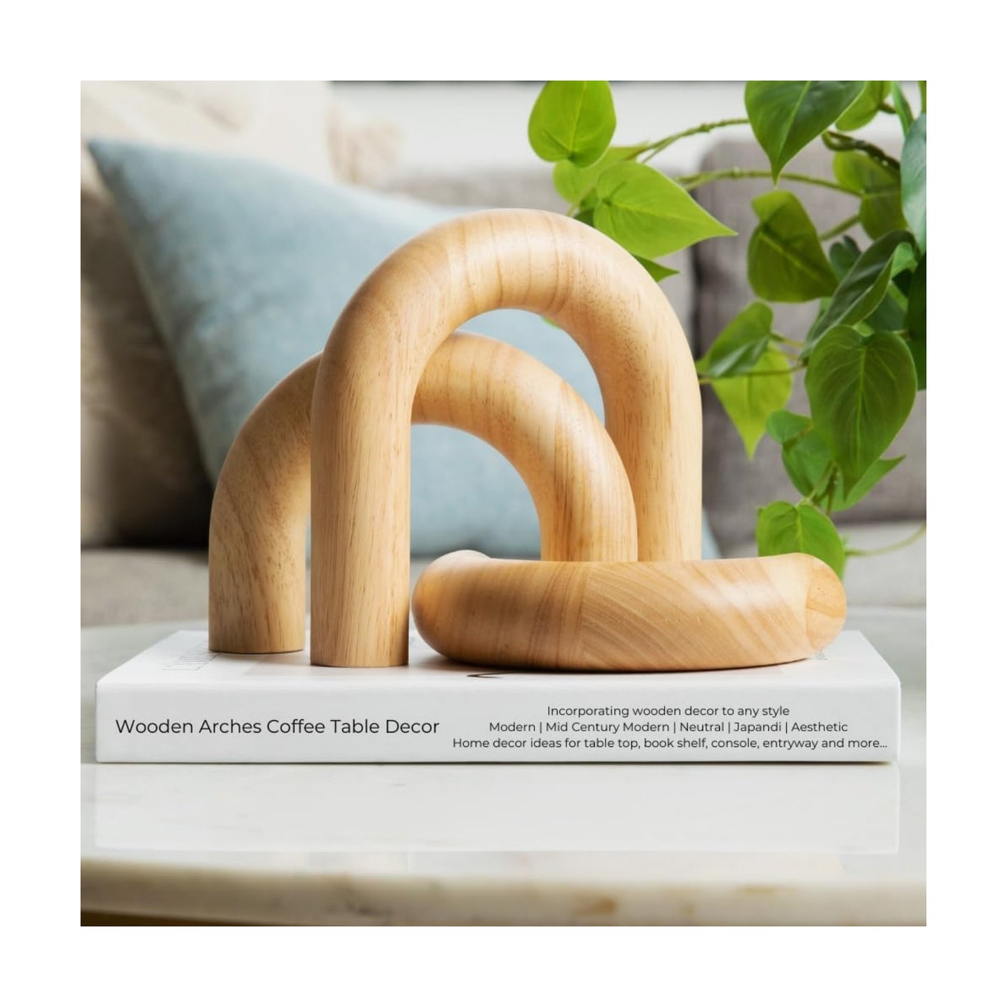 3-Piece Natural Arches Home Decor Set / Natural 3pc Set Arches