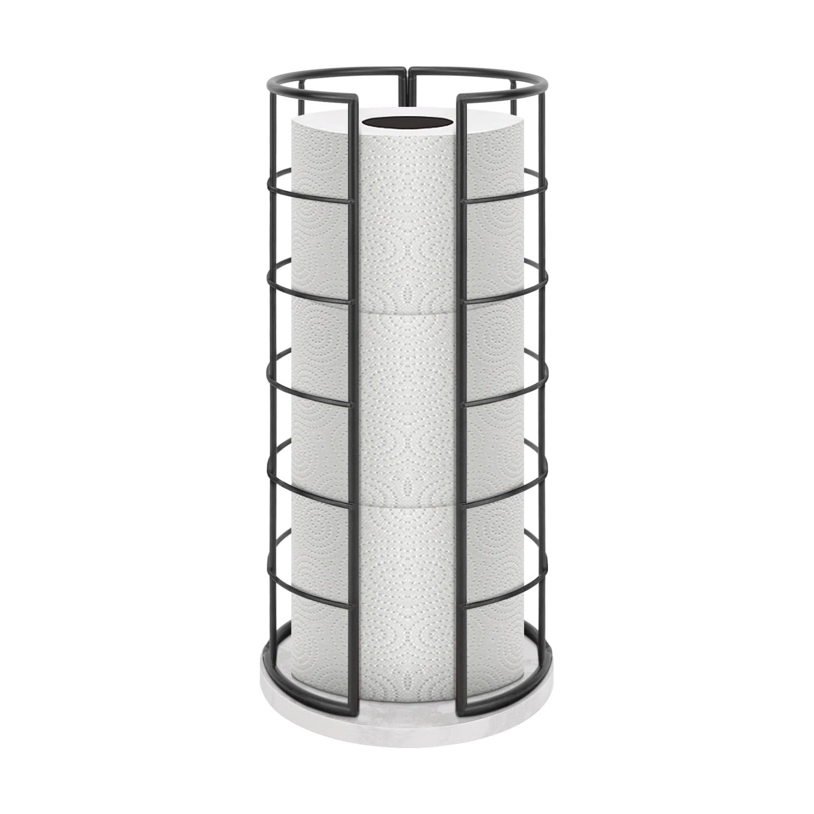 NearMoon Toilet Paper Organizer Stand, Free Standing 3 Rolls Tissue Storage, Metal Bathroom Accessory, Rustproof Toilet
