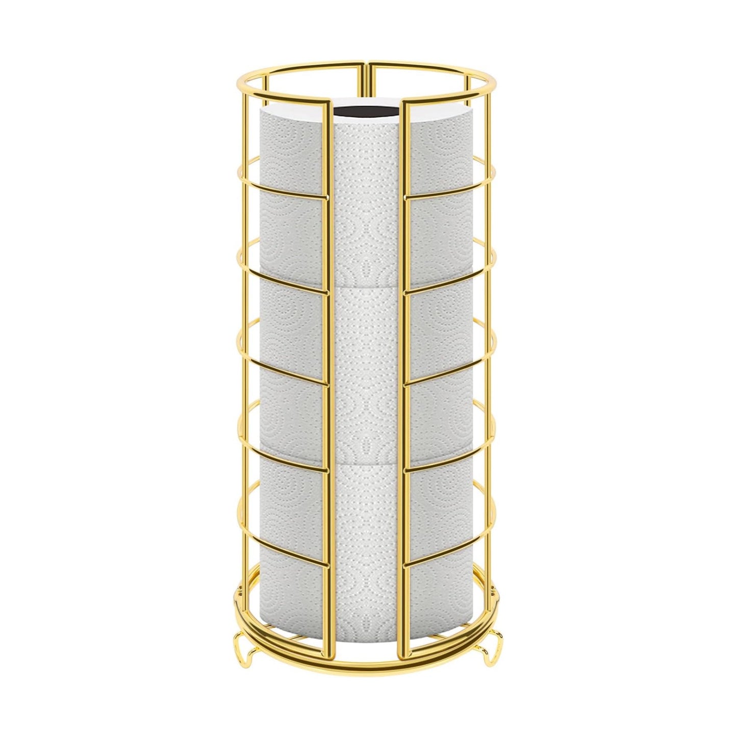 NearMoon Toilet Paper Organizer Stand, Free Standing 3 Rolls Tissue Storage, Metal Bathroom Accessory, Rustproof Toilet
