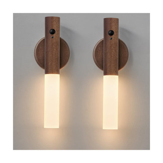 Montford Wall Sconces Set of Two Battery Operated, Motion Sensor Night Light Magnetic Wall Light Rechargeable, Peel and