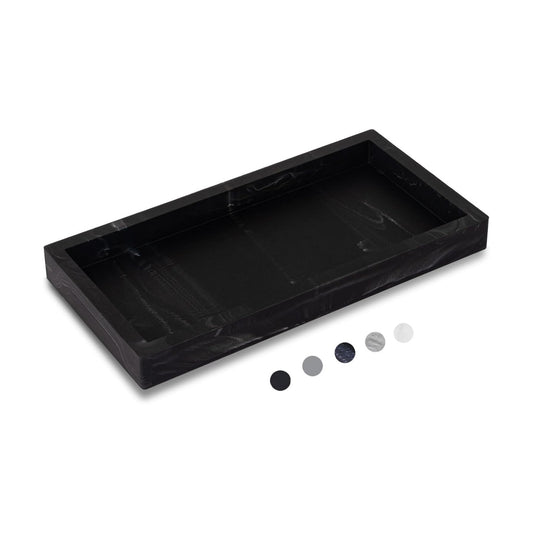 Slicone Vanity Trays / Marble Black / 9.8 x 4.7