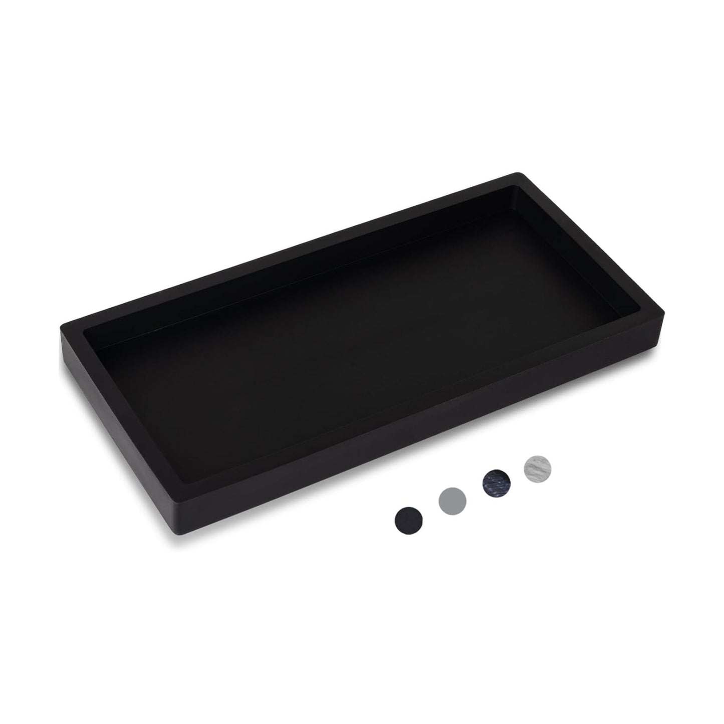 Slicone Vanity Trays / Black / 9.8 x 4.7