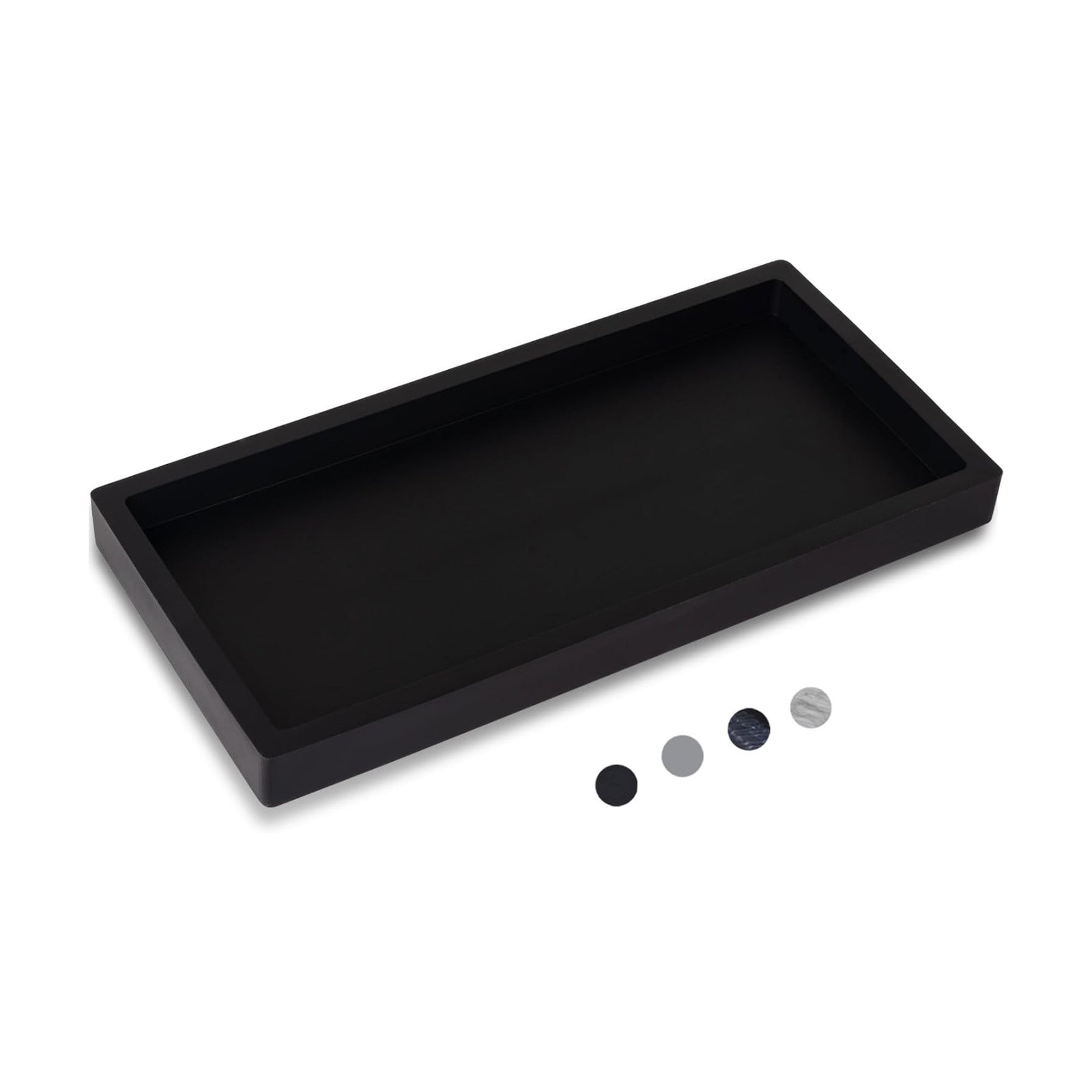 Slicone Vanity Trays / Black / 9.8 x 4.7