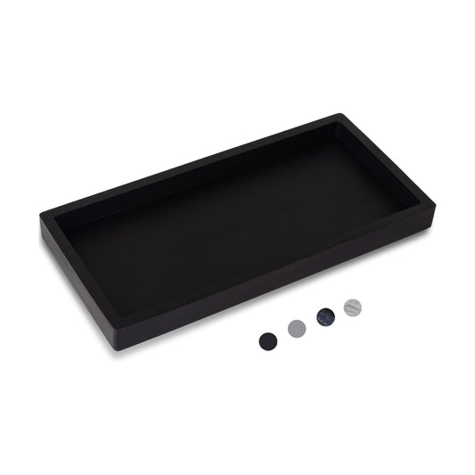 Slicone Vanity Trays / Black / 9.8 x 4.7