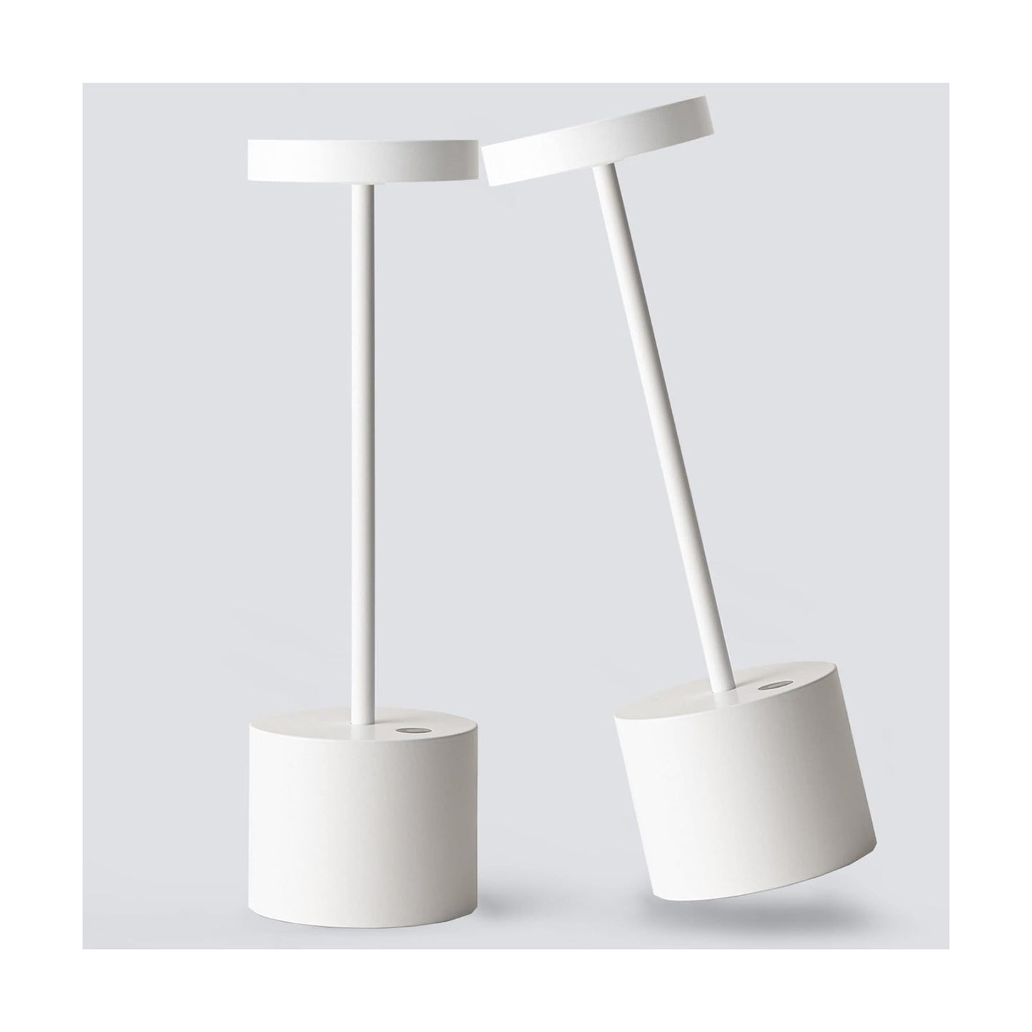 2Pack Cordless Rechargeable LED Restaurants Outdoor Table Lamp | Battery 5000mAh Metal USB Portable Powered Desk Lamp
