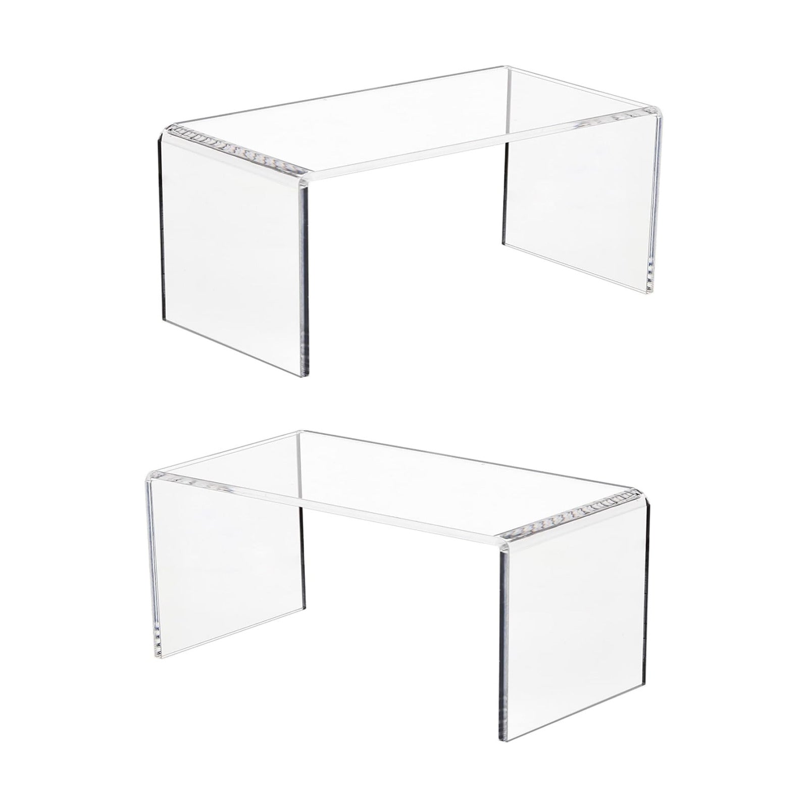 Display Stand / 2 PC Acrylic Risers / 8''x 4''x 4.5 / Clear / Set of 2