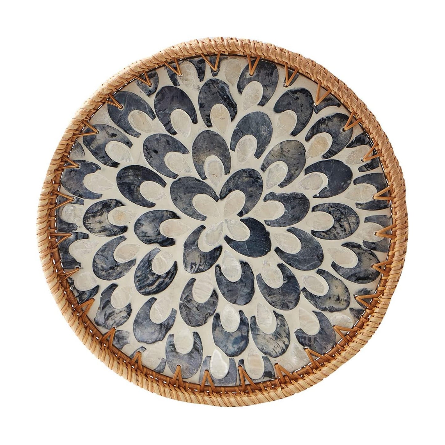 Round Rattan Tray / Plume / 11.8