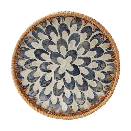 Round Rattan Tray / Plume / 11.8