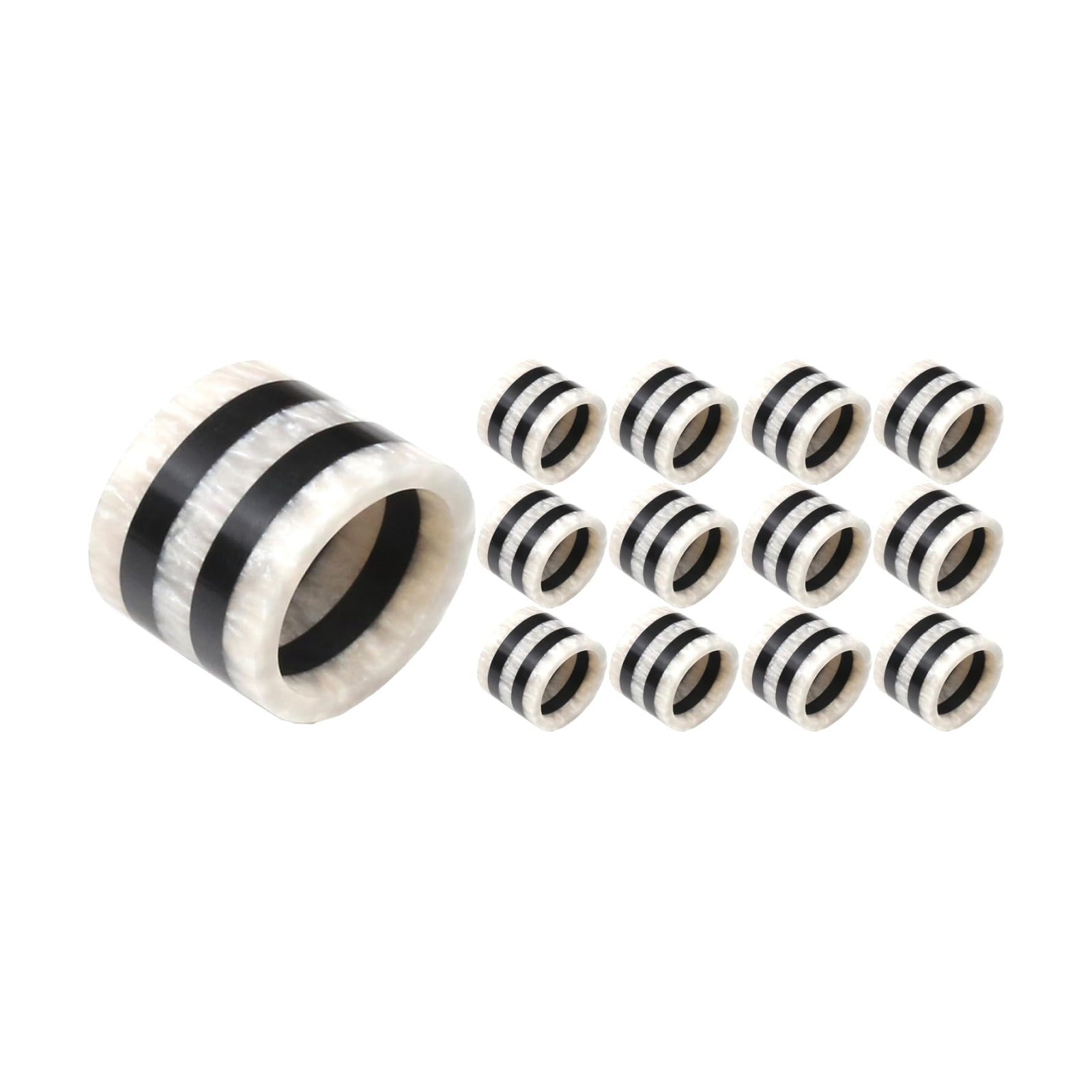 Alpha Living Home Resin Napkin Rings, Set of 12, Modern Round | Polished resin, glossy finish, 2x2x1.5 in each