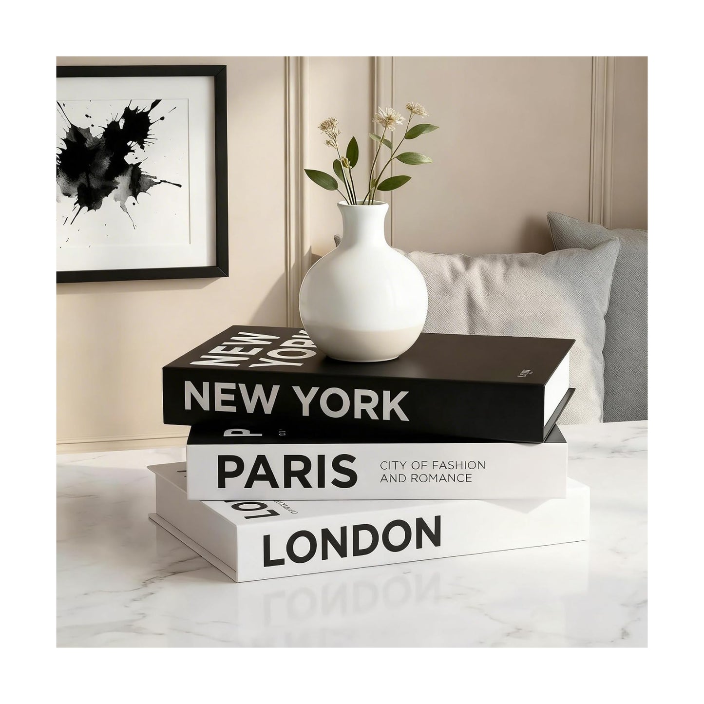 Hidden storage faux book boxes / Set of 3