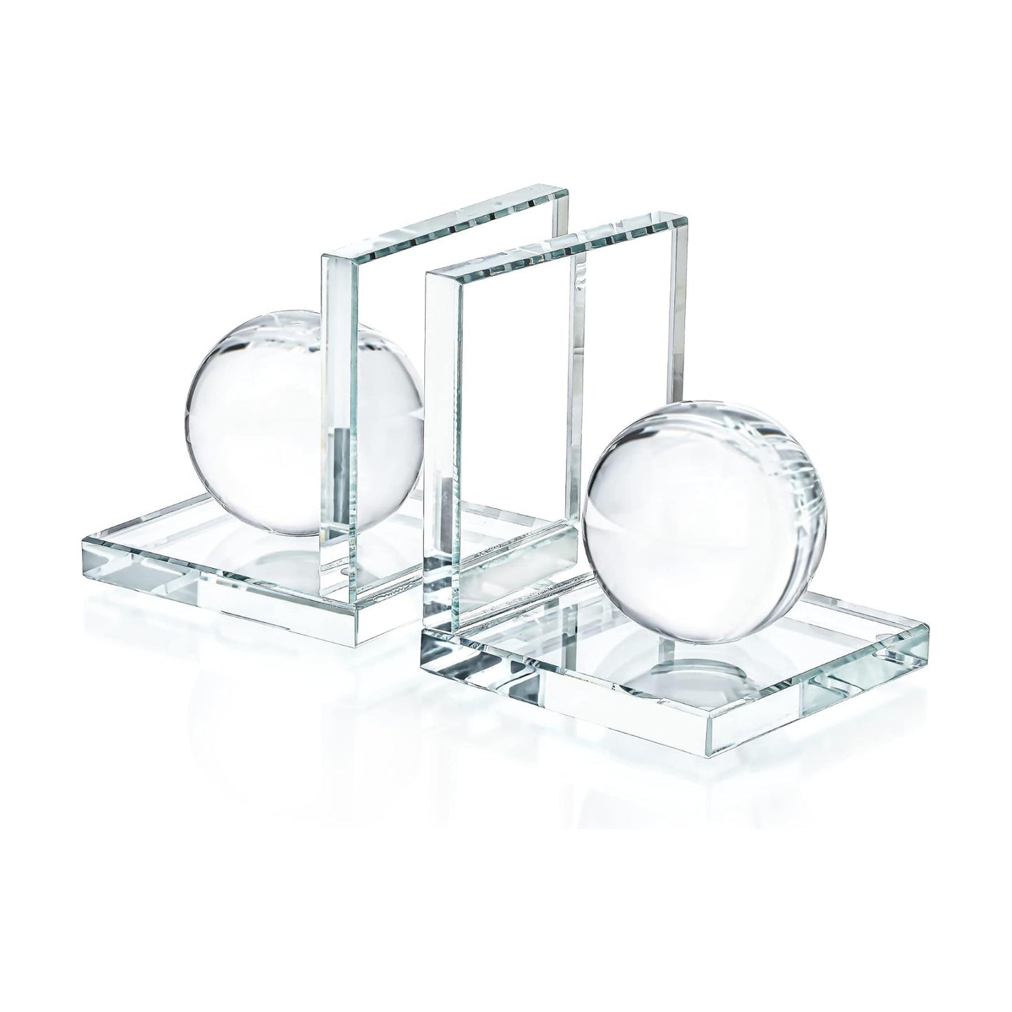 Book / 1 Pair Crystal Bookends / Ball