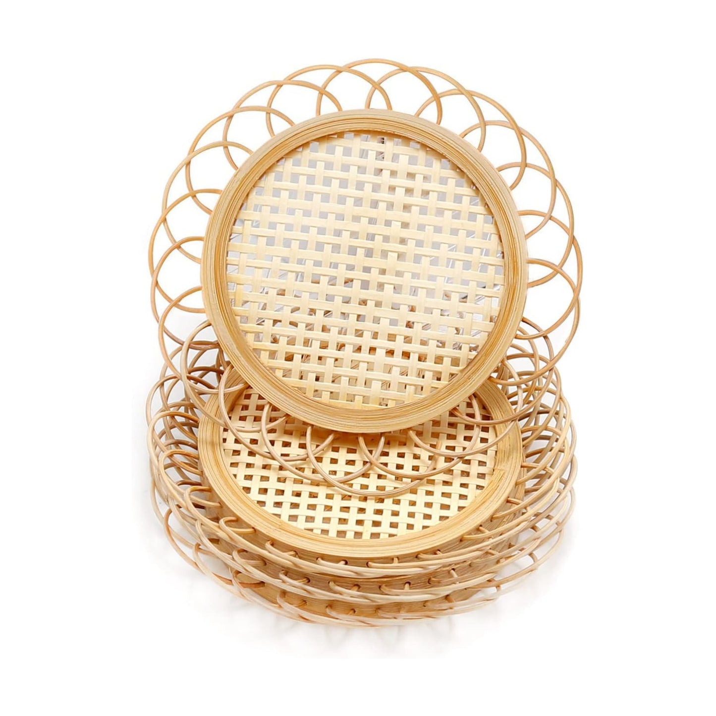 Boho Coasters for Boho Living Room / Natural / Set of 4