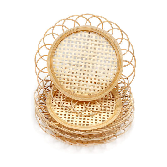 Boho Coasters for Boho Living Room / Natural / Set of 4