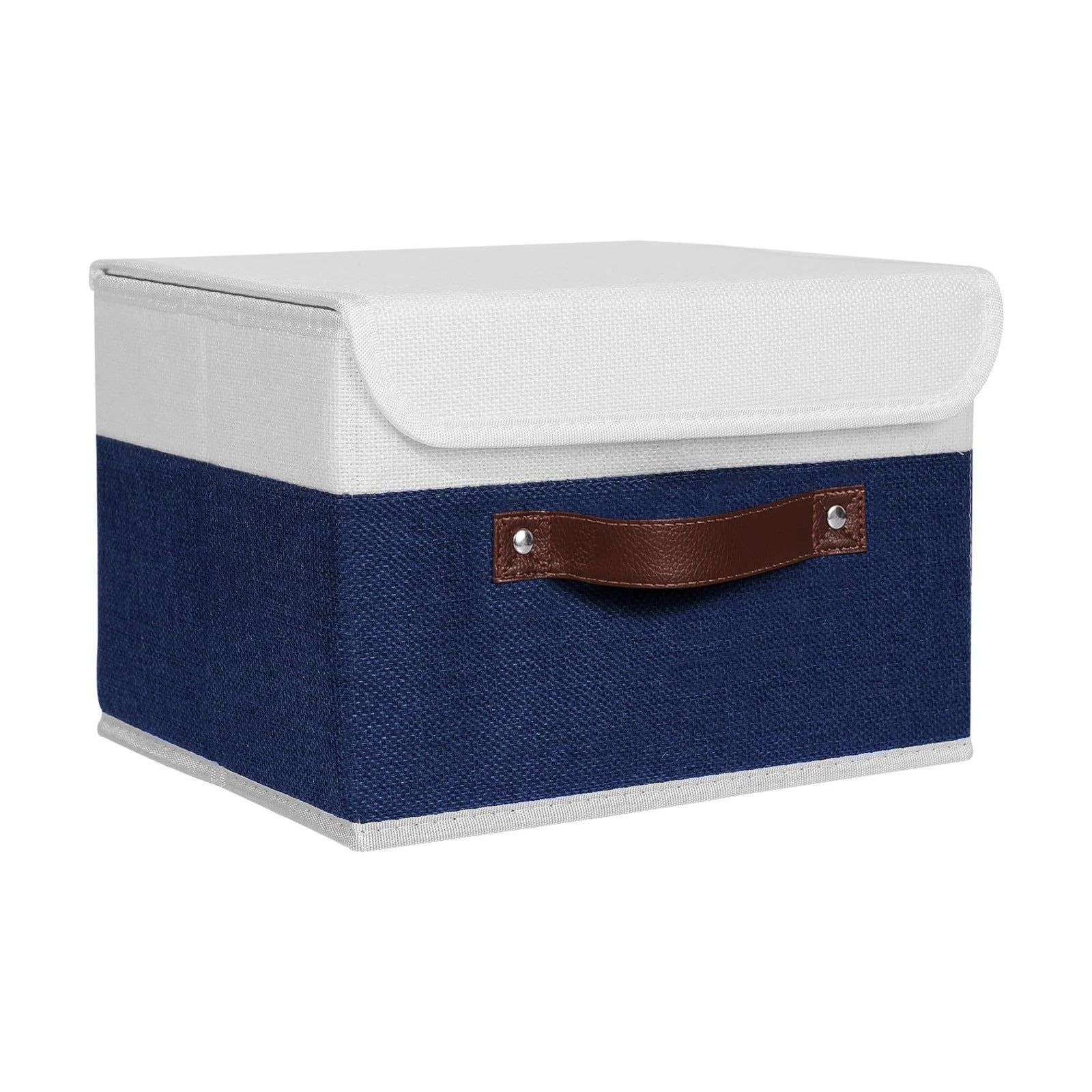 Storage Boxes / Lids Washable Decorative Storage Bins Basket / Small / Deep Blue White