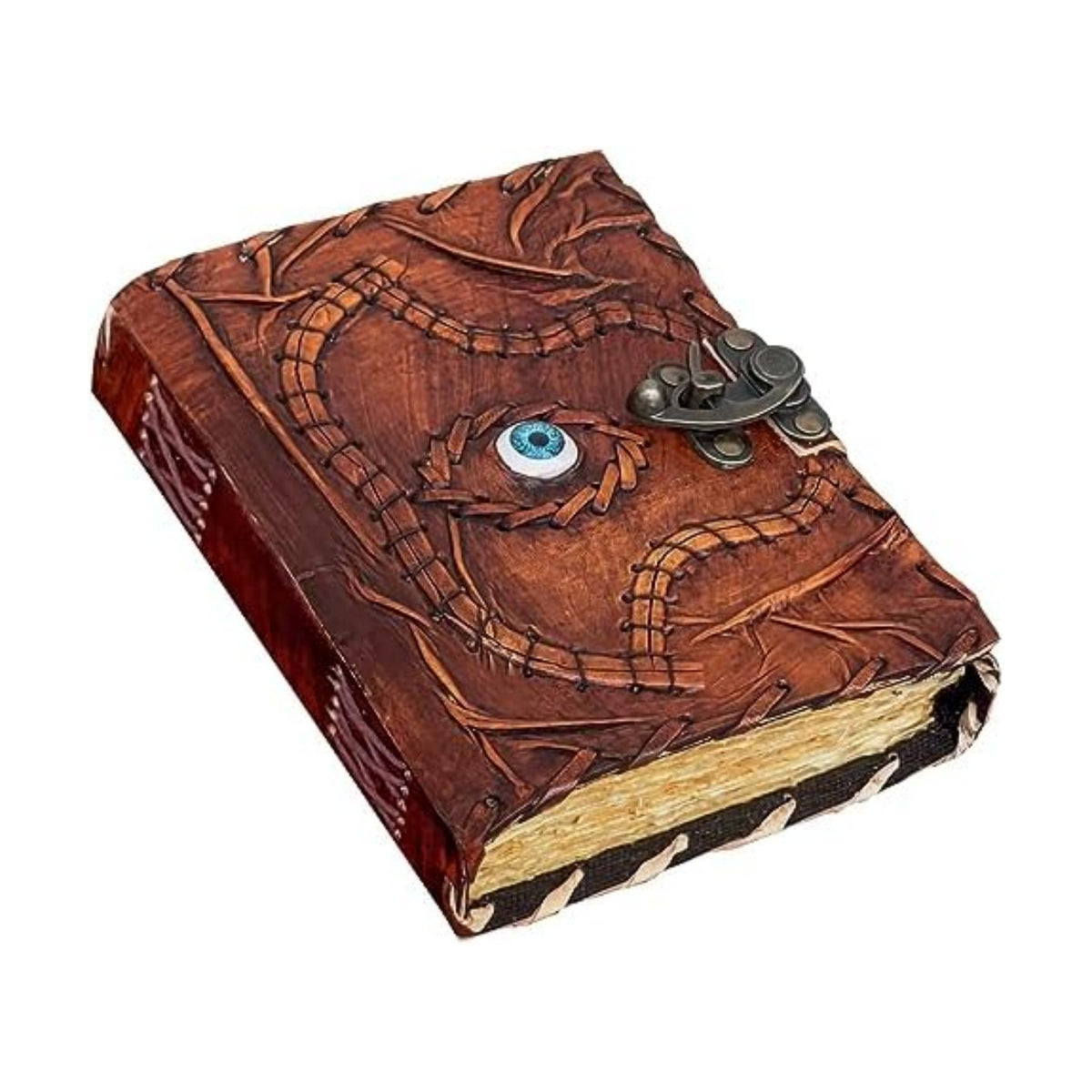 Hocus Pocus Book Of Shadows, Grimoire Spell Books Prop Witch Halloween Decorations Decor, Book Of Shadows Spell Book, Witchy Gifts For Women Spellbook Leather Bound Journal, Grimoire Witch Decor 7 x 5 Inches