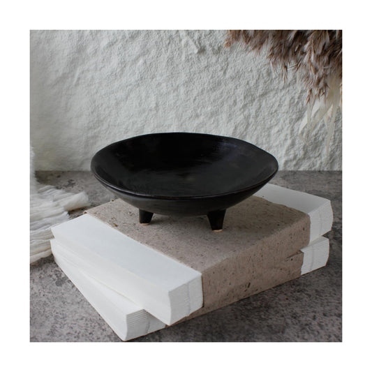 Multi-Purpose Small Ceramic Bowl / 6.1" DIA / Natural Black