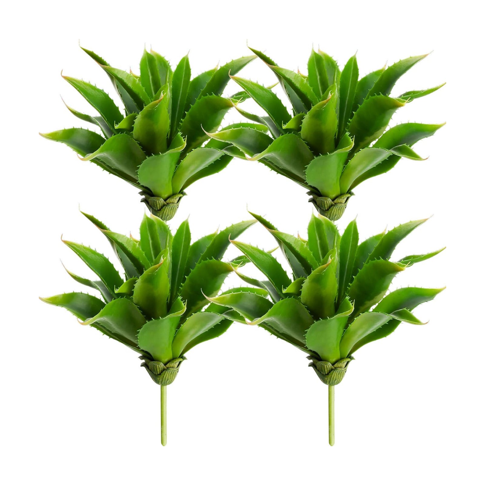 Artificial Succulents Plants Large Fake Faux Unpotted Artificial Succulents / Green / Set of 4