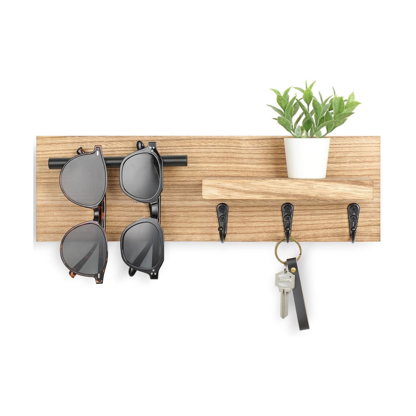3 Hooks / Key Holder / Wood