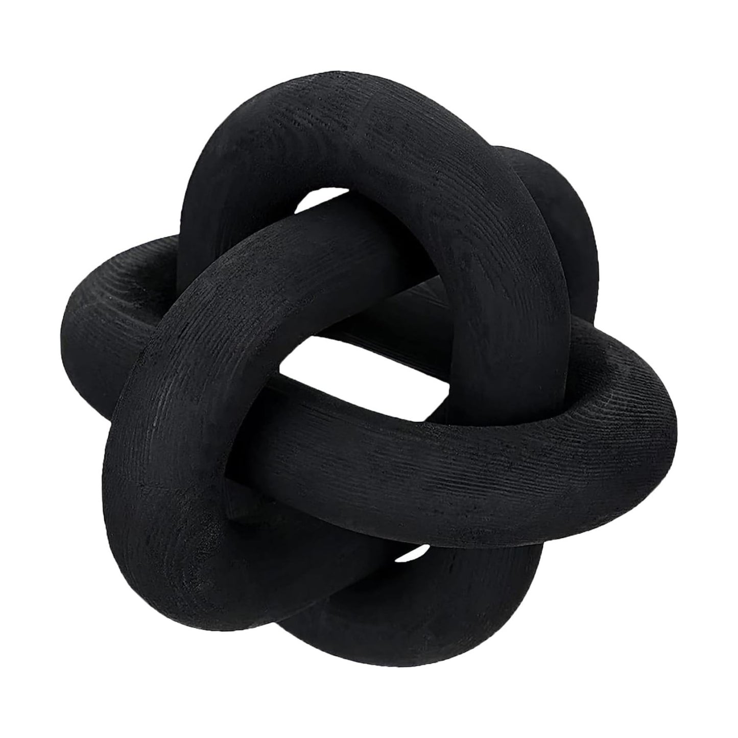 Wood Knot Chain Link Decor / Black