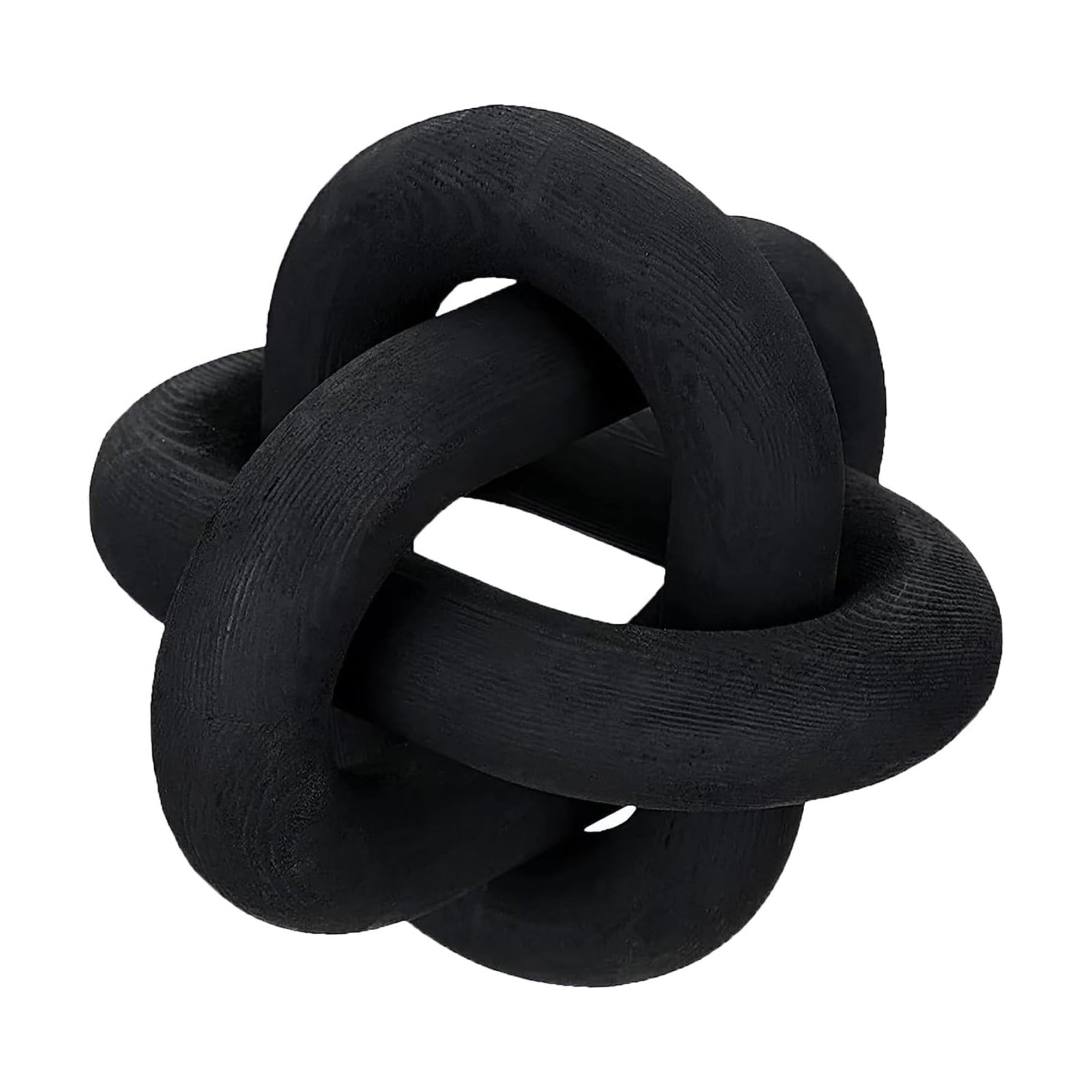 Wood Knot Chain Link Decor / Black