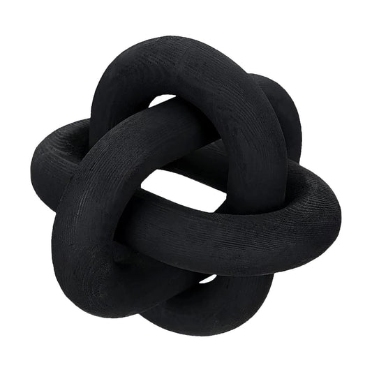 Wood Knot Chain Link Decor / Black