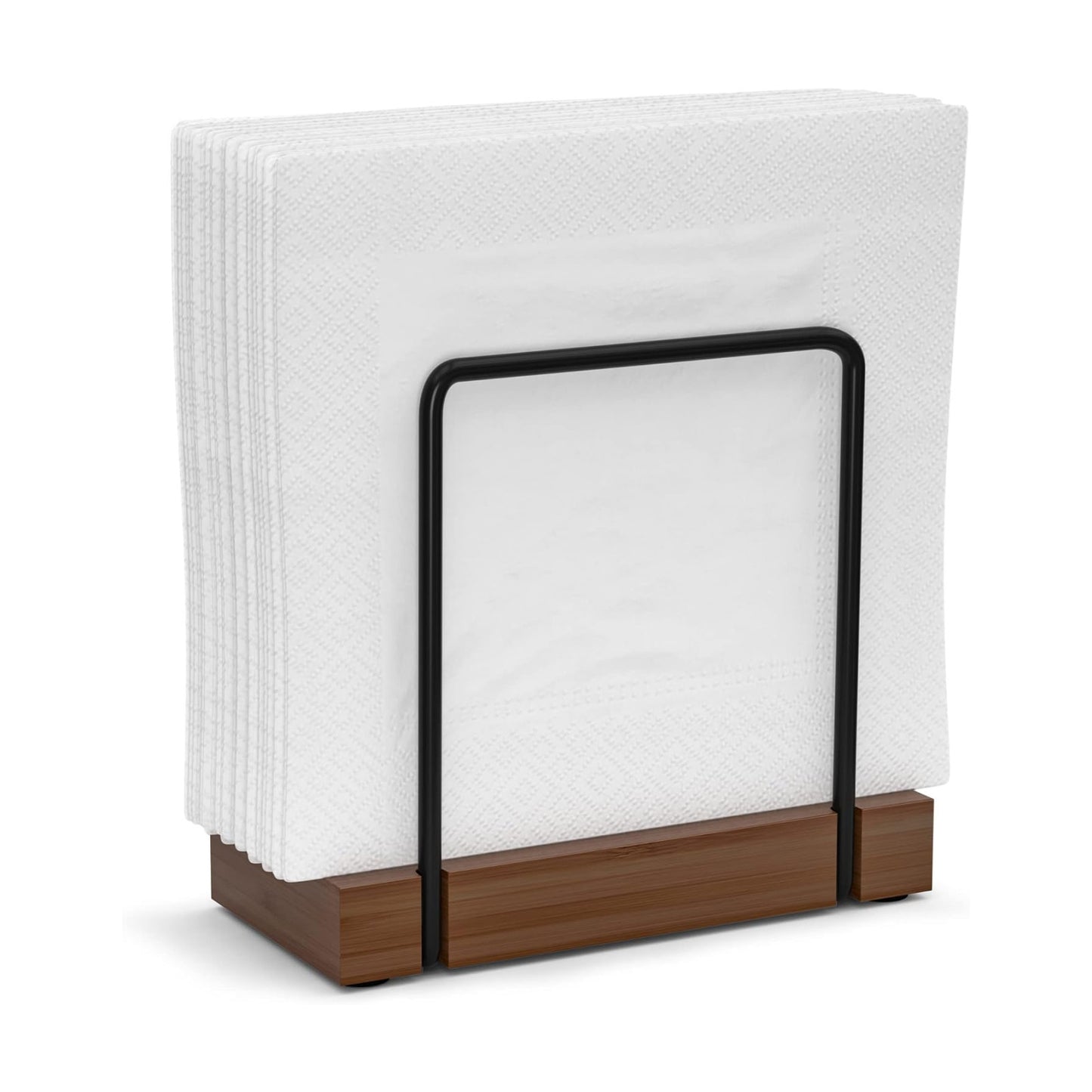 Napkin Holder / Black/brown / 5.78*2.51*5.04 Inch