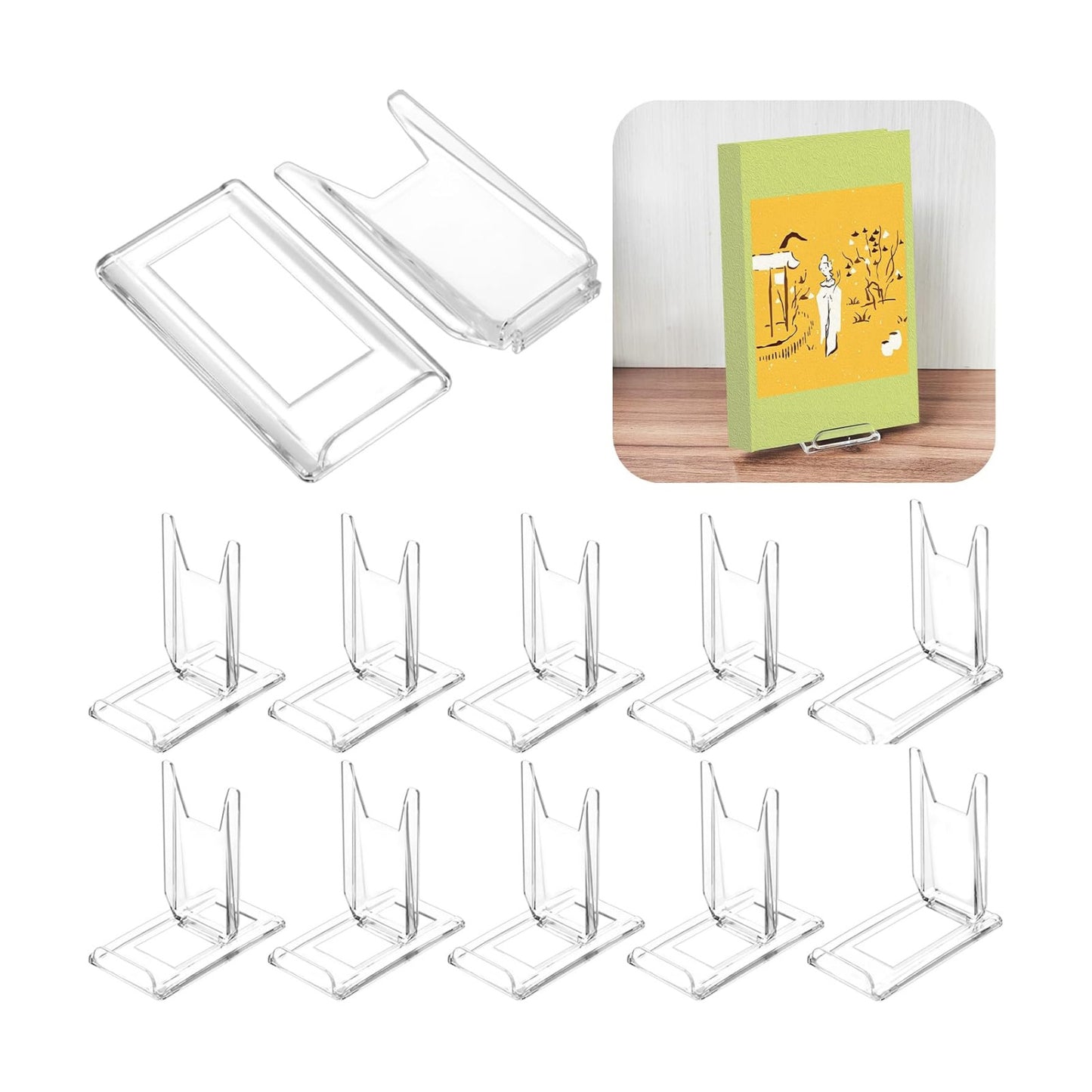 10 Packs Acrylic Book Stand for Display / Clear
