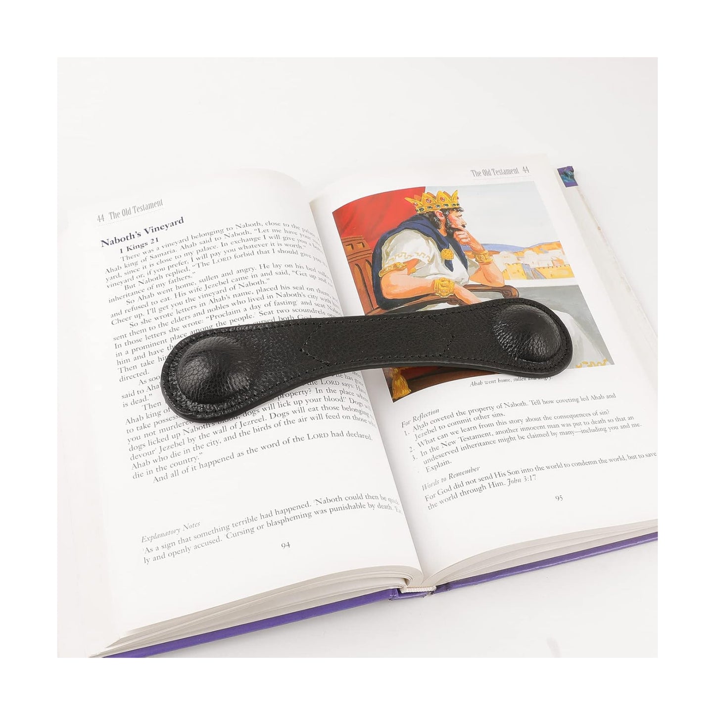 Weighted Bookmark - Leather Book Page Weight Book Weights Holder for Hands-Free Reading Paper Weights for Cookbooks