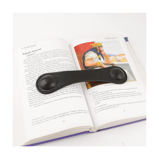 Weighted Bookmark - Leather Book Page Weight Book Weights Holder for Hands-Free Reading Paper Weights for Cookbooks