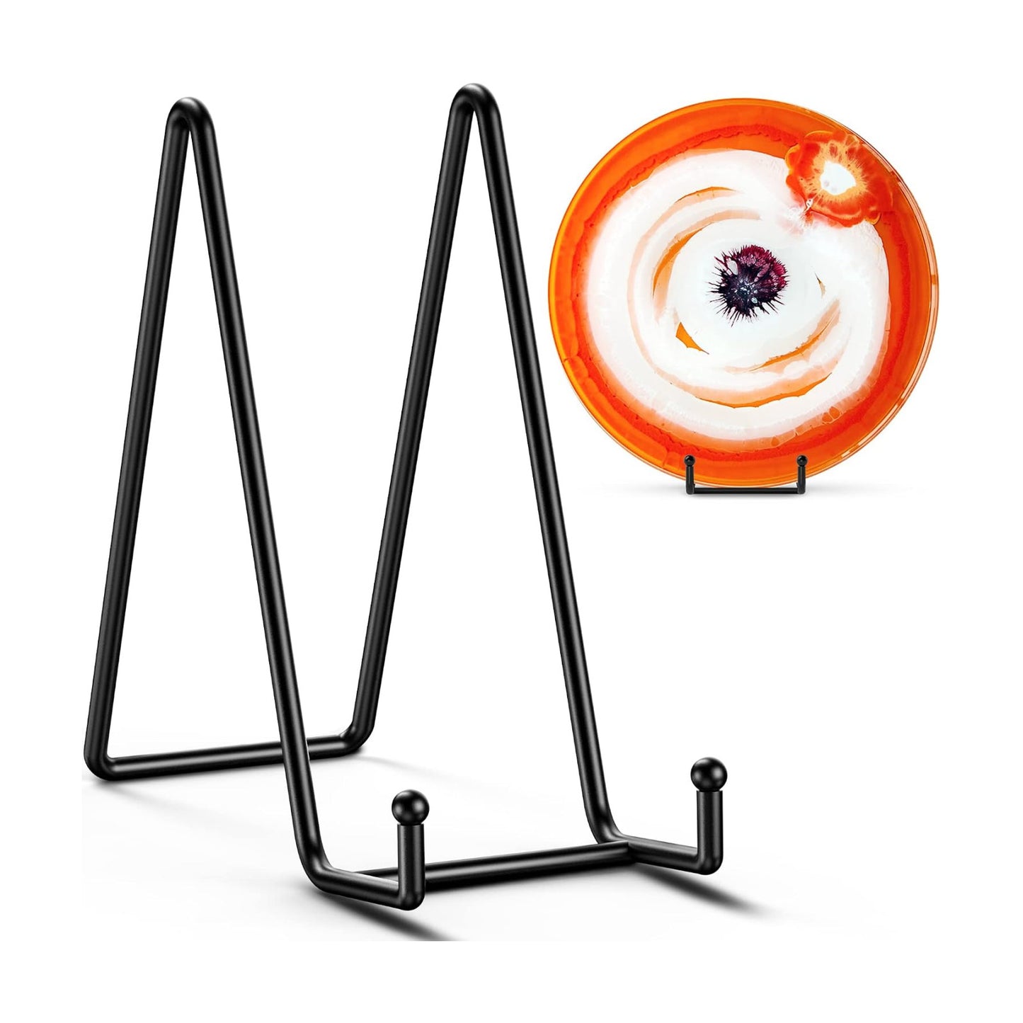 Metal Plate Holder Display Stand + Picture Frame Holder Stand + / 10 Inch / Set of 3